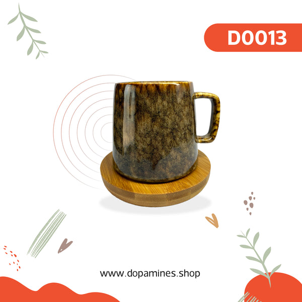 Mug with wooden base